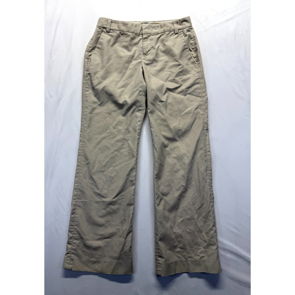 Banana Republic Chino Pants Women's 0S Beige Cotton Stretch Casual Straight Leg
